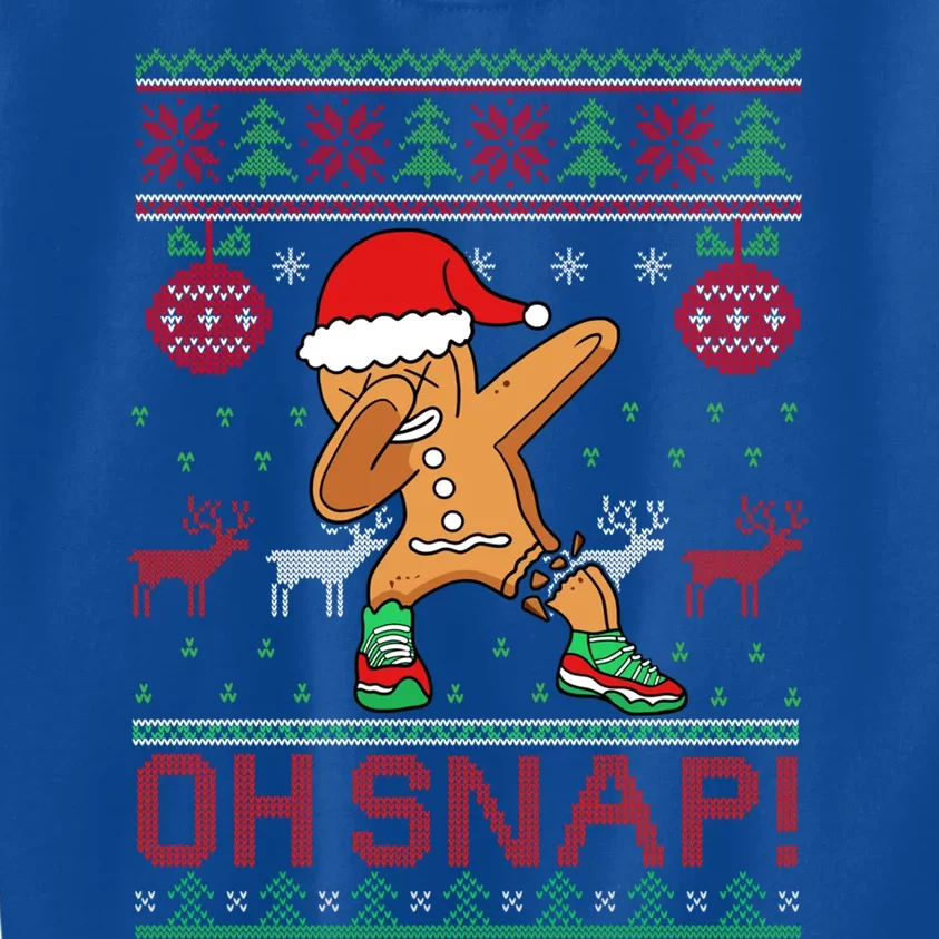 Oh Snap Dabbing Gingerbread Christmas Xmas Ugly Cool Gift Kids Sweatshirt