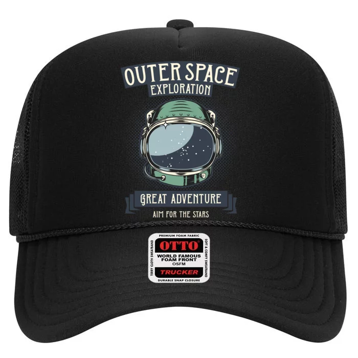 Outer Space Exploration Great Adventure High Crown Mesh Trucker Hat