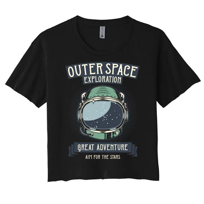 Outer Space Exploration Great Adventure Women's Crop Top Tee