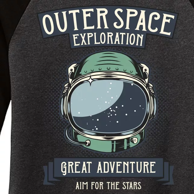 Outer Space Exploration Great Adventure Women's Tri-Blend 3/4-Sleeve Raglan Shirt