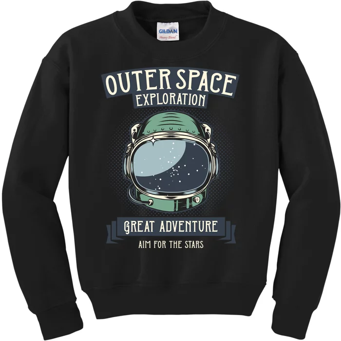 Outer Space Exploration Great Adventure Kids Sweatshirt