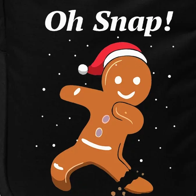 Oh Snap Funny Gingerbread Merry Christmas Cookie Impact Tech Backpack