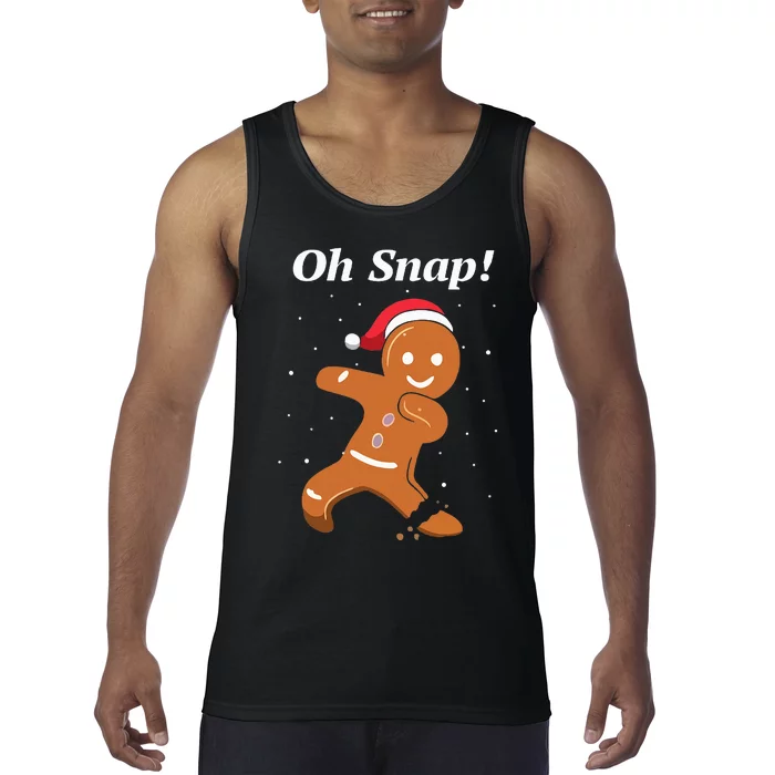 Oh Snap Funny Gingerbread Merry Christmas Cookie Tank Top