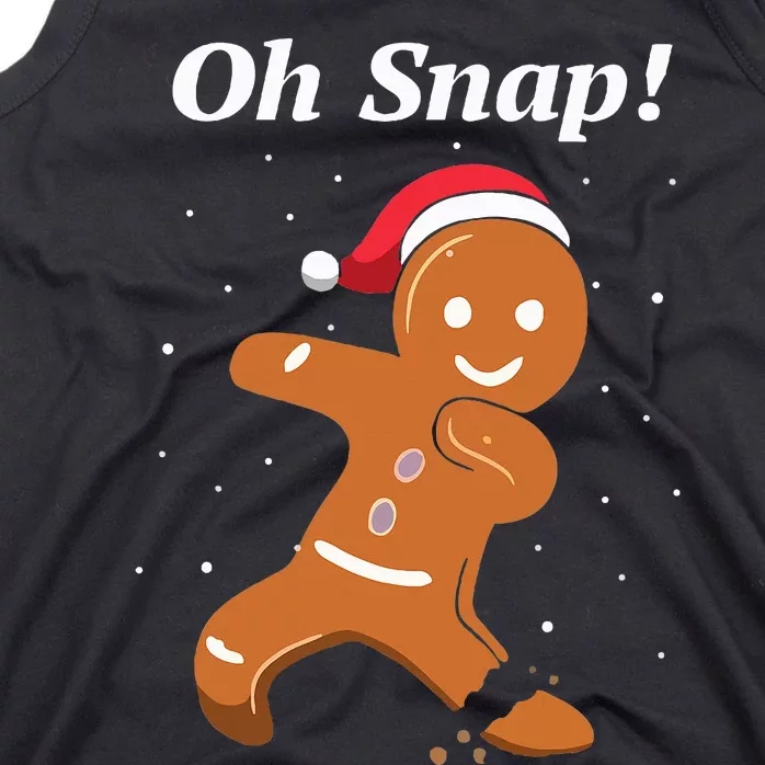 Oh Snap Funny Gingerbread Merry Christmas Cookie Tank Top