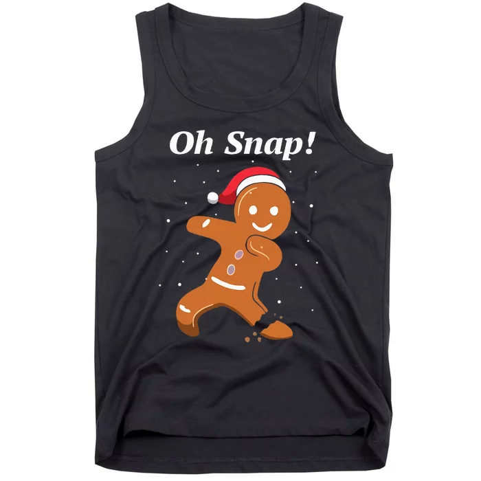 Oh Snap Funny Gingerbread Merry Christmas Cookie Tank Top