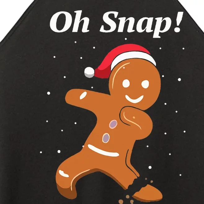 Oh Snap Funny Gingerbread Merry Christmas Cookie Women’s Perfect Tri Rocker Tank