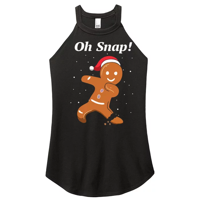 Oh Snap Funny Gingerbread Merry Christmas Cookie Women’s Perfect Tri Rocker Tank