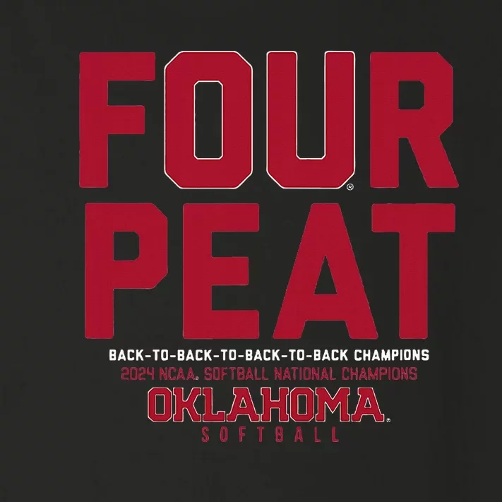 Oklahoma Softball Fourpeat Toddler Long Sleeve Shirt