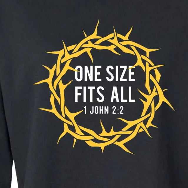 One Size Fits All Bible Christian Faith Jesus Christ Cropped Pullover Crew