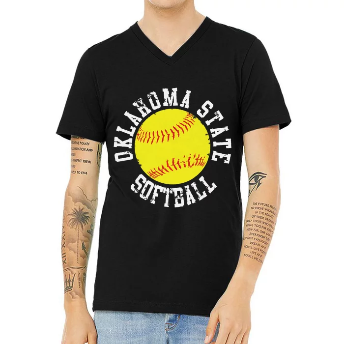 Oklahoma Softball Funny V-Neck T-Shirt