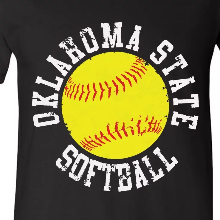 Oklahoma Softball Funny V-Neck T-Shirt