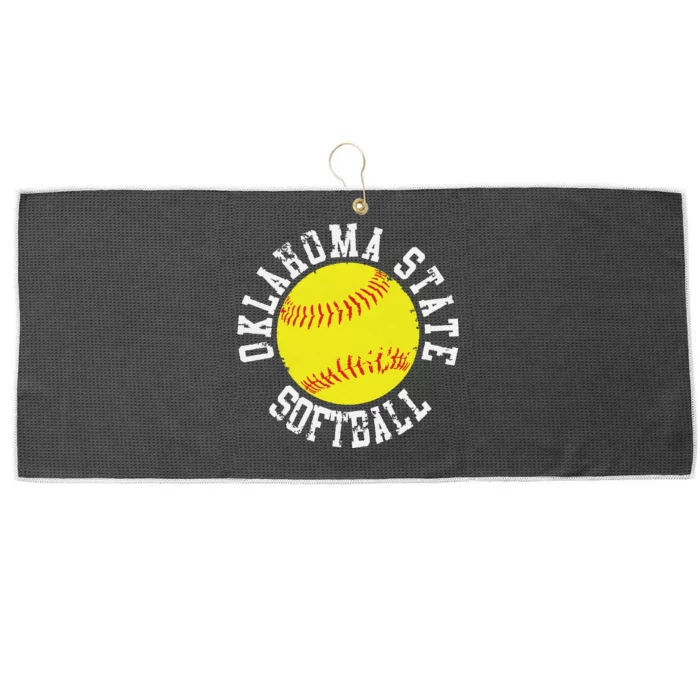 Oklahoma Softball Funny Large Microfiber Waffle Golf Towel