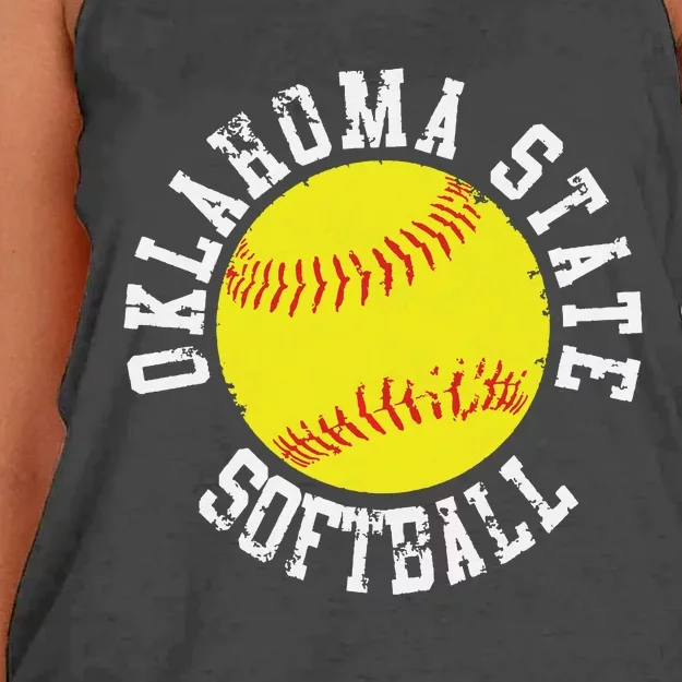 Oklahoma Softball Funny Women's Knotted Racerback Tank