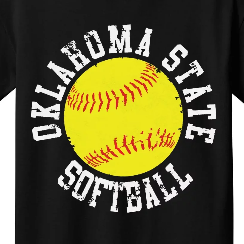 Oklahoma Softball Funny Kids T-Shirt