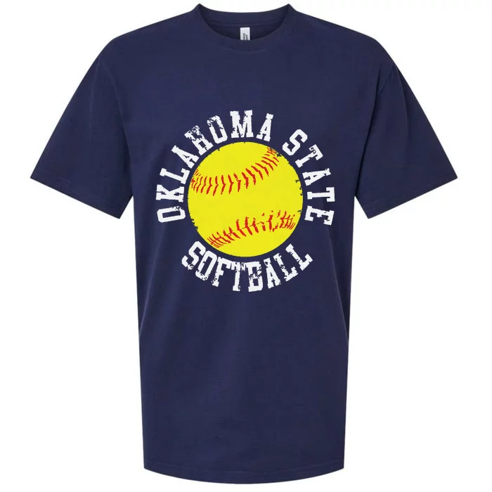 Oklahoma Softball Funny Sueded Cloud Jersey T-Shirt