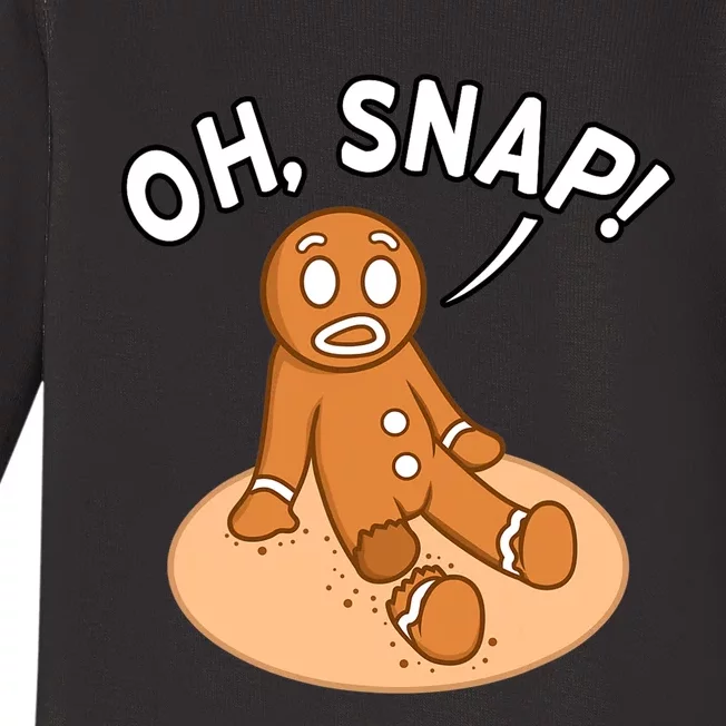 Oh Snap Freak Funny Ampu Prosthetic Surgery Graphic Baby Long Sleeve Bodysuit