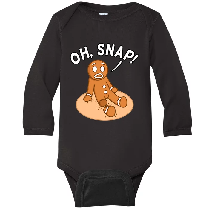 Oh Snap Freak Funny Ampu Prosthetic Surgery Graphic Baby Long Sleeve Bodysuit