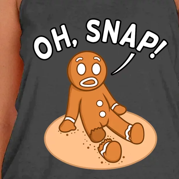 Oh Snap Freak Funny Ampu Prosthetic Surgery Graphic Women's Knotted Racerback Tank