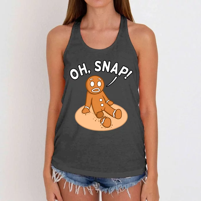 Oh Snap Freak Funny Ampu Prosthetic Surgery Graphic Women's Knotted Racerback Tank