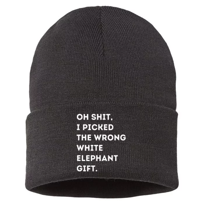 Oh Shit Funny White Elephant Gifts for Under 15 20 Sustainable Knit Beanie