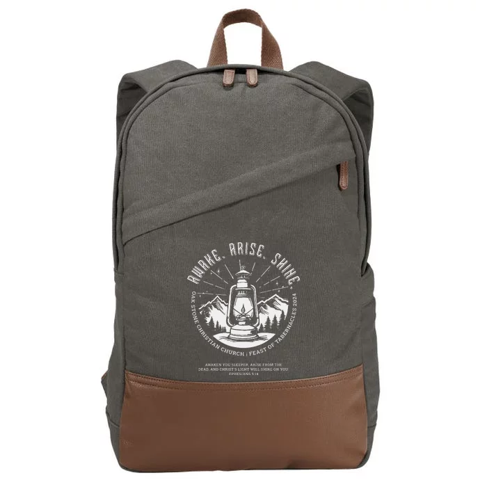 Oak Stone Feast Of Tabernacles Awake Arise Shine Lantern Cotton Canvas Backpack