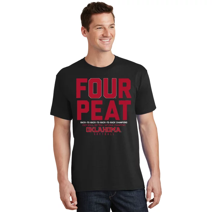 Oklahoma Softball Fourpeat Champs T-Shirt