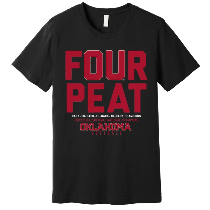 Oklahoma Softball Fourpeat Champs Premium T-Shirt