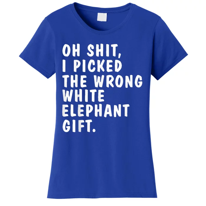 Oh Shit Funny White Elephant Gifts For Christmas Presents Women's T-Shirt