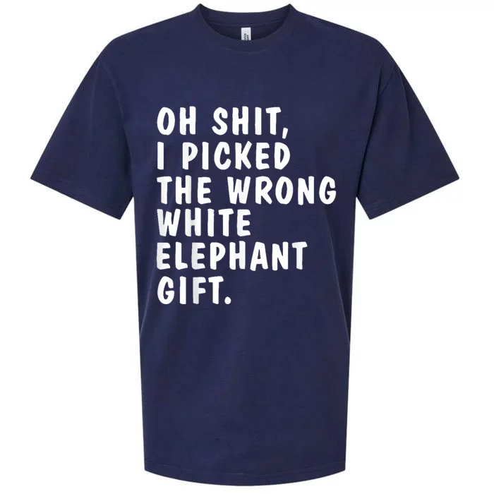 Oh Shit Funny White Elephant Gifts For Christmas Presents Sueded Cloud Jersey T-Shirt