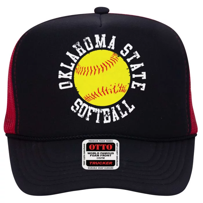 Oklahoma Softball Funny High Crown Mesh Trucker Hat