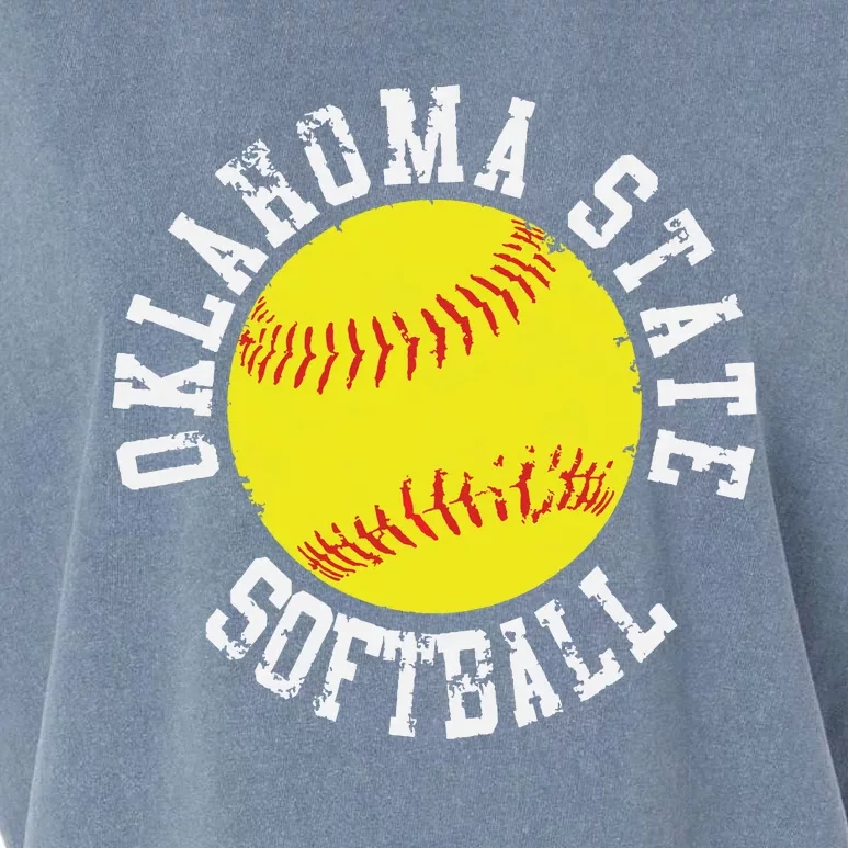 Oklahoma Softball Funny Garment-Dyed Women's Muscle Tee