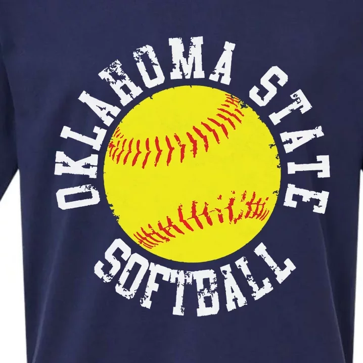 Oklahoma Softball Funny Sueded Cloud Jersey T-Shirt