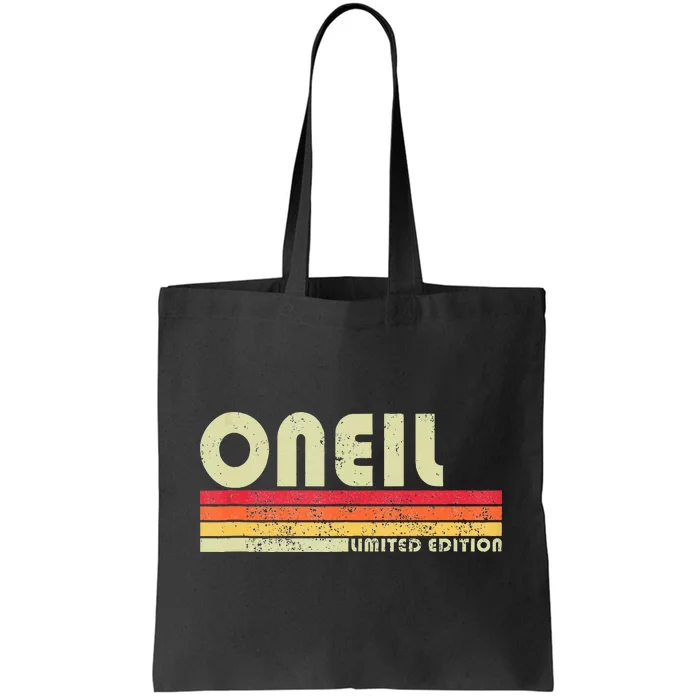 Oneil Surname Funny Retro Vintage 80s 90s Gifts Tote Bag