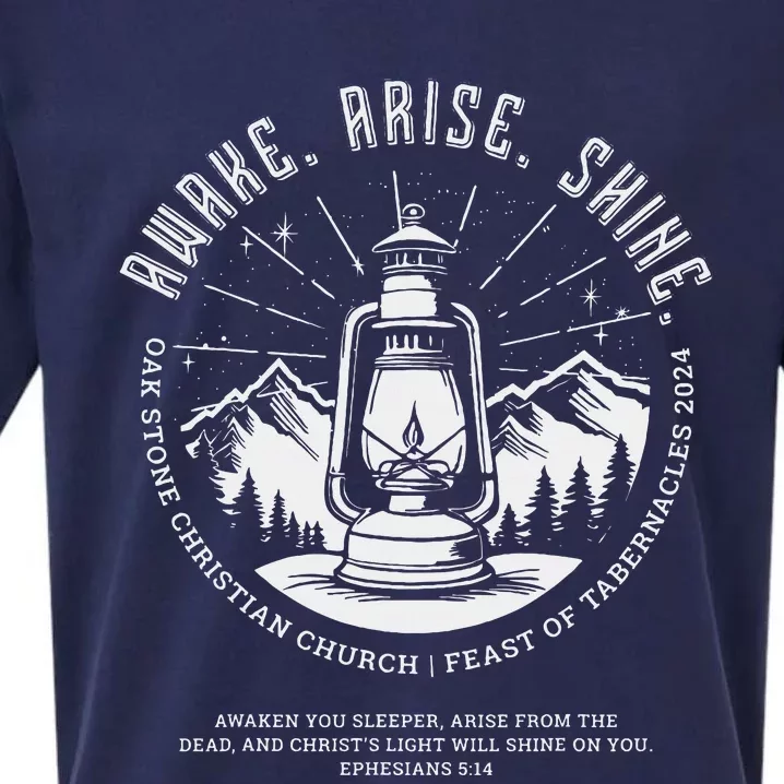 Oak Stone Feast Of Tabernacles Awake Arise Shine Lantern Sueded Cloud Jersey T-Shirt