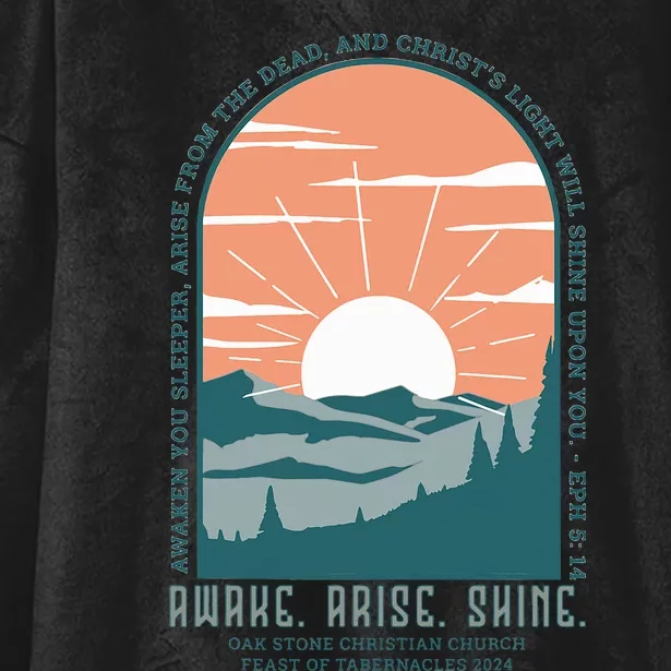 Oak Stone Feast Of Tabernacles Awake Arise Shine Window Hooded Wearable Blanket