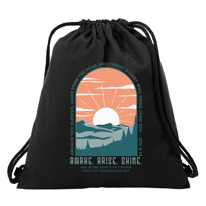 Oak Stone Feast Of Tabernacles Awake Arise Shine Window Drawstring Bag