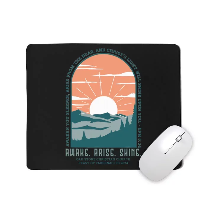 Oak Stone Feast Of Tabernacles Awake Arise Shine Window Mousepad