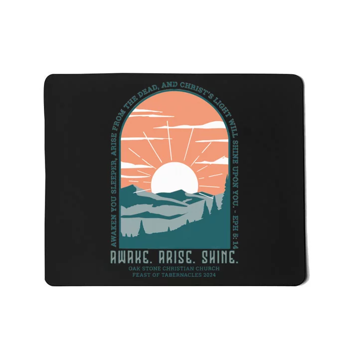 Oak Stone Feast Of Tabernacles Awake Arise Shine Window Mousepad