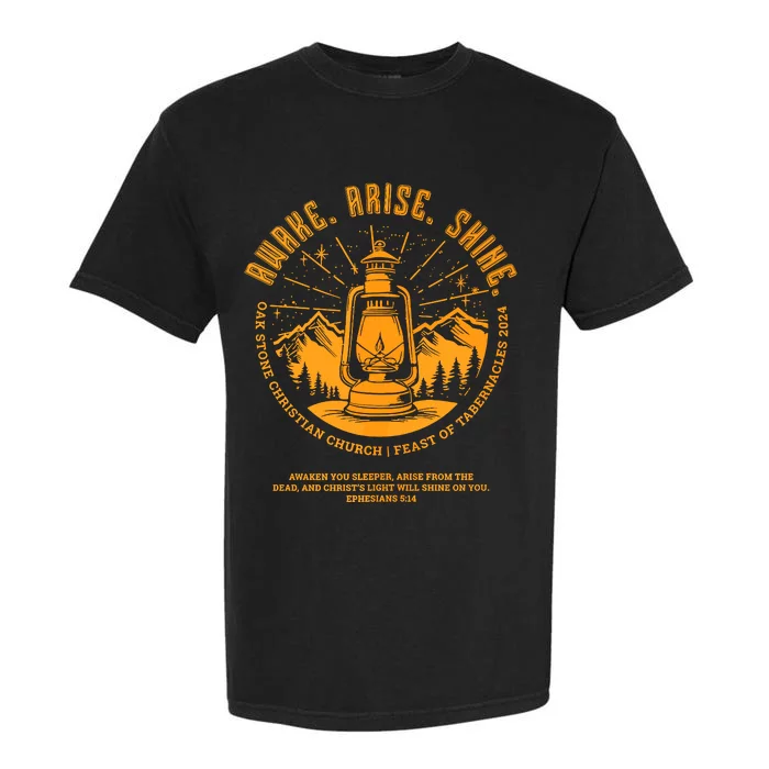 Oak Stone Feast Of Tabernacles Awake Arise Shine Lantern Garment-Dyed Heavyweight T-Shirt