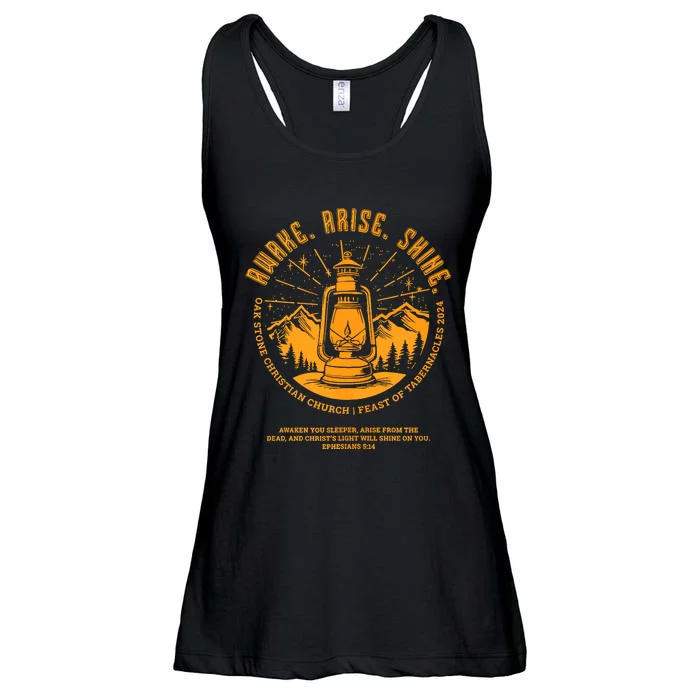 Oak Stone Feast Of Tabernacles Awake Arise Shine Lantern Ladies Essential Flowy Tank