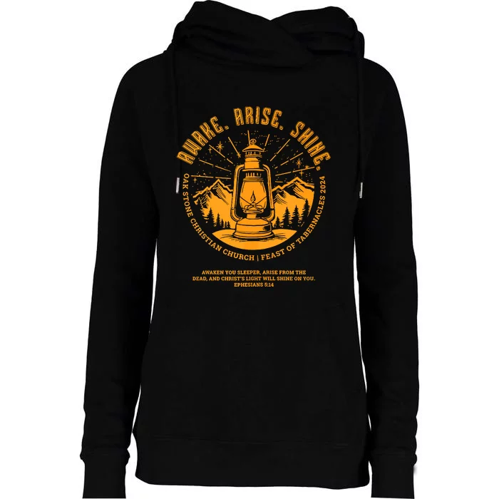 Oak Stone Feast Of Tabernacles Awake Arise Shine Lantern Womens Funnel Neck Pullover Hood