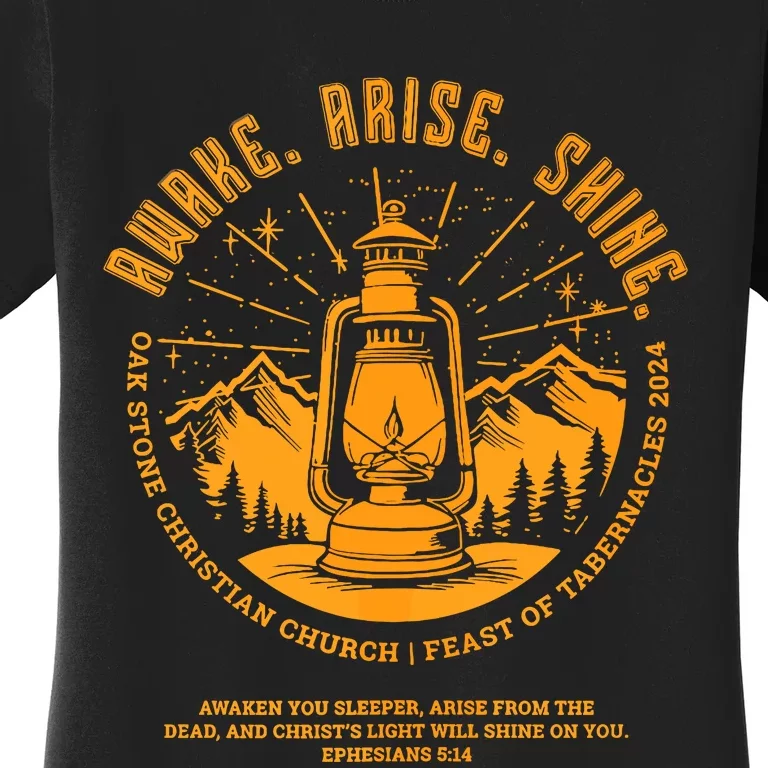 Oak Stone Feast Of Tabernacles Awake Arise Shine Lantern Women's T-Shirt