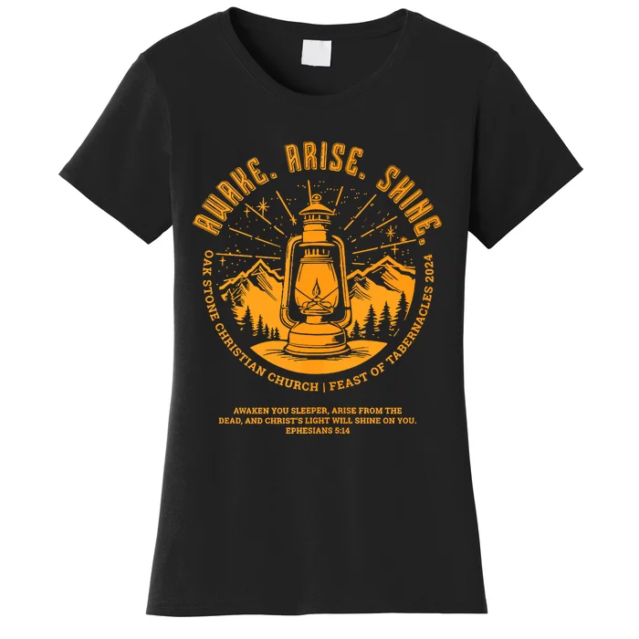 Oak Stone Feast Of Tabernacles Awake Arise Shine Lantern Women's T-Shirt