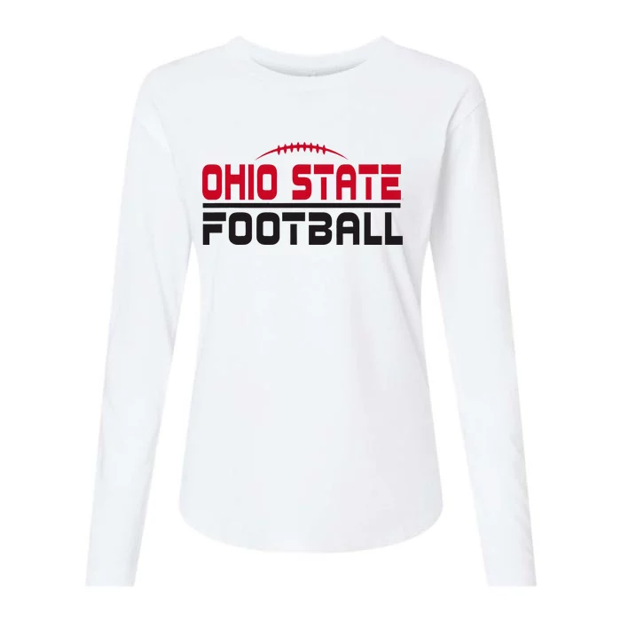 O.H.I.O. S.T.A.T.E Football Scrambled Womens Cotton Relaxed Long Sleeve T-Shirt