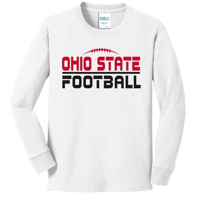 O.H.I.O. S.T.A.T.E Football Scrambled Kids Long Sleeve Shirt