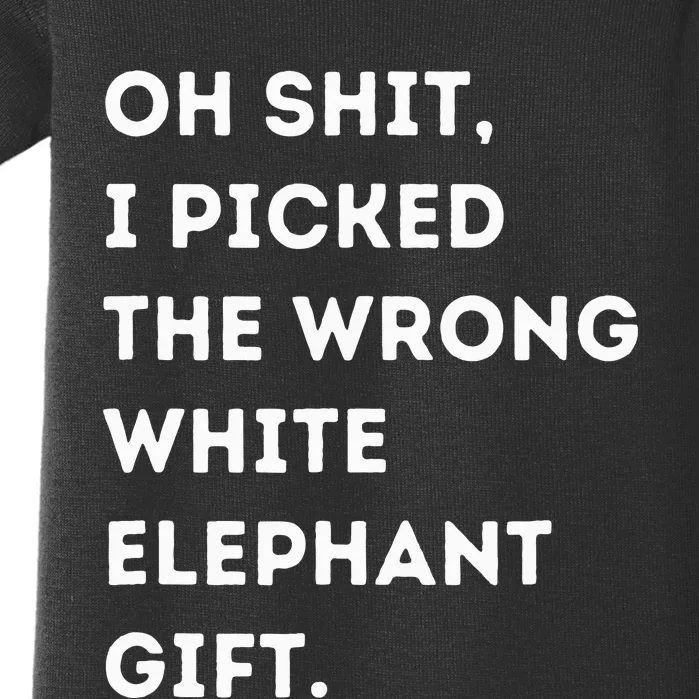 Oh Shit Funny White Elephant Gifts For Adults Under 15 20 Baby Bodysuit