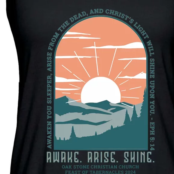 Oak Stone Feast Of Tabernacles Awake Arise Shine Window Ladies Essential Flowy Tank