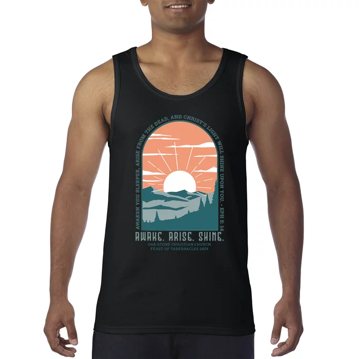 Oak Stone Feast Of Tabernacles Awake Arise Shine Window Tank Top