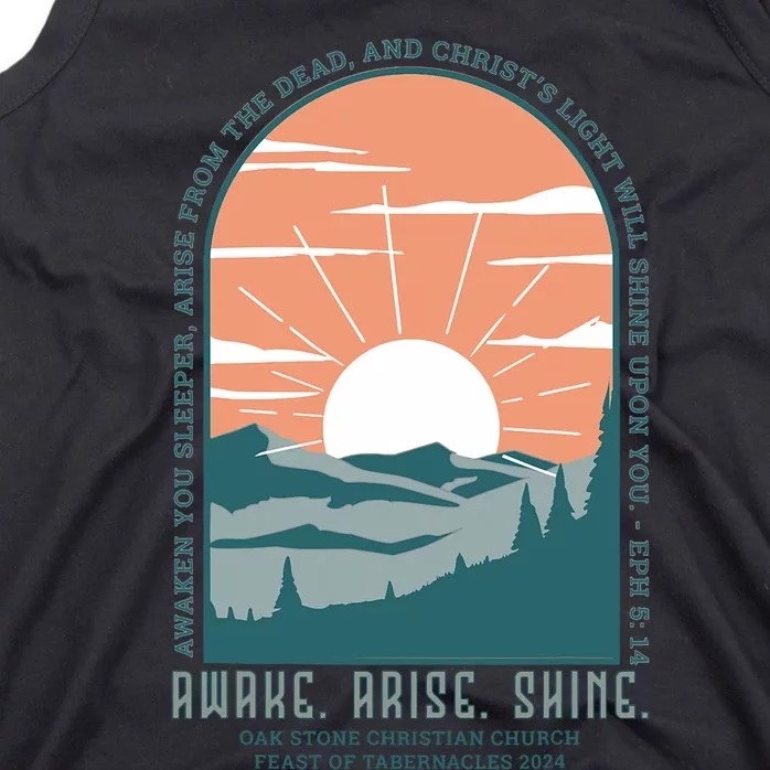 Oak Stone Feast Of Tabernacles Awake Arise Shine Window Tank Top