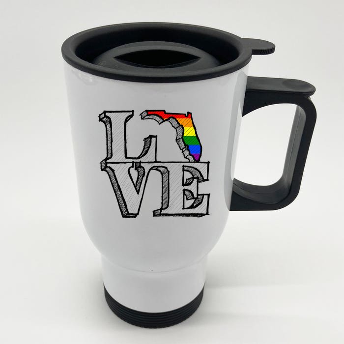 Orlando Strong Florida Love Lgbt G.A.Y P.R.I.D.E Front & Back Stainless Steel Travel Mug